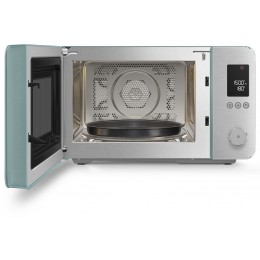 Микроволновая печь SMEG, отдельностоящая, объем 27 л, 9 функции приготовления, аэрогриль, 25 автоматических программ, быстрый старт, размораживание, мощность 900 Вт, 5 уровней мощности, инвертер + поворотный стол, плавное открывание дверцы, цвет изумрудно