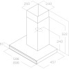 Вытяжка ELICA 60 см Т-образная с LED освещением, сенсорным управлением и таймером - черная