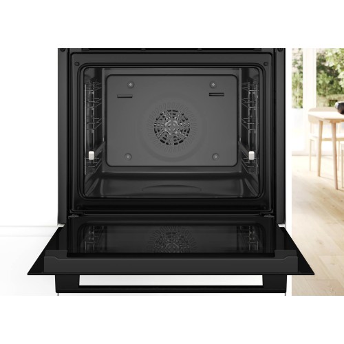 Духовой шкаф Serie 6 черный, класс А, 7 режимов, LCD-дисплей, EcoClean, SoftClose - идеальный выбор для вашей кухни