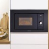 Встраиваемая микроволновая печь GORENJE с электронным управлением, черная, 20 л, левостороннее открывание, размеры 59,5 × 38,8 × 34,4 см