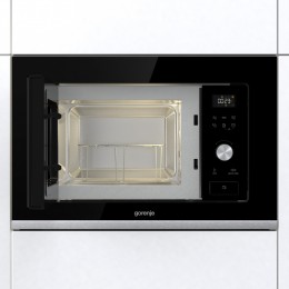 Gorenje BMX201AG1BG - Встраиваемая микроволновая печь, 800 Вт, черная, 20 л, электронное управление.