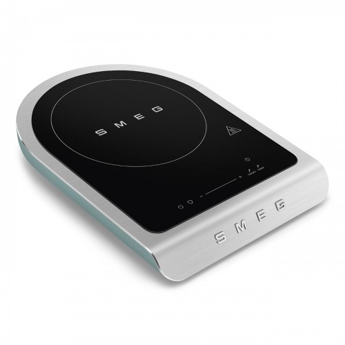 Настольная индукционная плита Smeg 1 зона, 1.45/2.1 кВт, сенсорное управление, таймер, изумрудно-зеленая