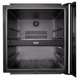 Винный шкаф KORTING/ Винный шкаф KORTING, ВхШхГ 595х590х563 мм, встраиваемый, объем 85 л, сенсорное управление, 30 бутылок, 2 температурные зоны, 3 деревянные полки, вентилятор для равномерного распределения температуры, LED освещение, энергоэффективность