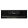 Встраиваемая электрическая духовка GORENJE 60 см с сенсорным программатором, паровым приготовлением и функцией пицца - черная, 77л, пиролиз, телескопические направляющие.
