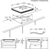 Встраиваемая электрическая варочная поверхность ELECTROLUX HiLight на 4 конфорки с расширением - стеклокерамика, 6300 Вт, независимая установка, размеры 57.6x51.6 см, нержавеющая сталь.
