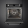 Встраиваемый духовой шкаф SMEG Victoria 60 см с пароувлажнением и пиролизом – 12 функций, черный цвет