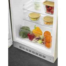 Холодильник SMEG/ Холодильник SMEG, отдельностоящий, однодверный, LED подсветка, внутренняя морозильная камера, электромеханический контроль температуры, стандартный компрессор, полезный объем 105 л, энергоэффективность D, уровень шума 35 дБ, цвет кремовы