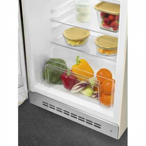Холодильник SMEG/ Холодильник SMEG, отдельностоящий, однодверный, LED подсветка, внутренняя морозильная камера, электромеханический контроль температуры, стандартный компрессор, полезный объем 105 л, энергоэффективность D, уровень шума 35 дБ, цвет кремовы