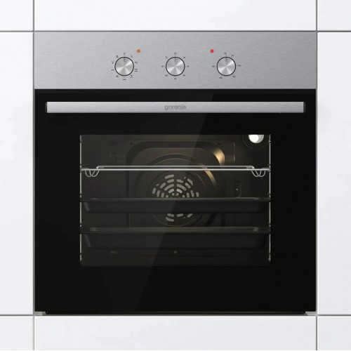 Духовой шкаф Gorenje с объемом 73 л, механическим управлением и EcoClean, энергоэффективность А, нержавеющая сталь