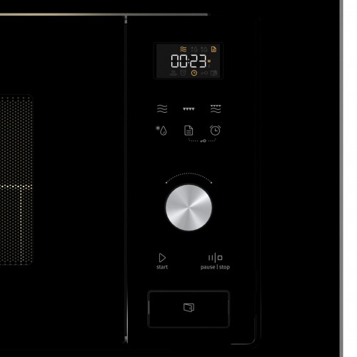 Встраиваемая микроволновая печь GORENJE с электронным управлением, черная, 20 л, левостороннее открывание, размеры 59,5 × 38,8 × 34,4 см