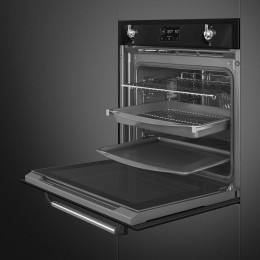 Духовой шкаф SMEG SOP6902S2PN, 60 см, 12 функций, пароувлажнение, пиролиз, черный