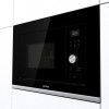 Встраиваемая микроволновая печь GORENJE с электронным управлением, черная, 20 л, левостороннее открывание, размеры 59,5 × 38,8 × 34,4 см