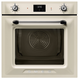 Электрический духовой шкаф Smeg SOP6900TP, 60 см, 9 функций, пиролиз, кремовый, класс A.