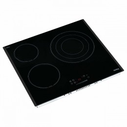 Варочная панель Korting HK 6351 B3, 60см, стеклокерамика, сенсор Slider Touch, 3 зоны нагрева, таймер, индикация остаточного тепла.