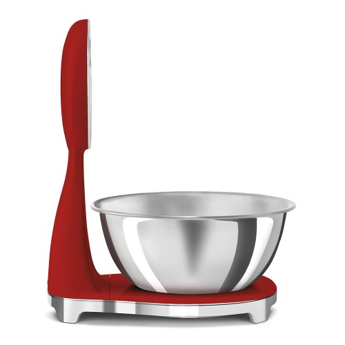Кухонные весы SMEG с аналоговым/цифровым дисплеем, макс. вес 5 кг, шаг 1 г, красные