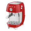 Рожковая эспрессо кофемашина SMEG 50-х годов, 15 бар, капучинатор, 1.4 л, красная