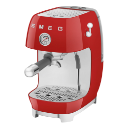 Кофемашина SMEG ECF03RDEU, эспрессо 1/2, 15 бар, капучинатор, 1.4 л, красная.