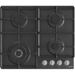 Газовая варочная панель GORENJE GW641EXB, 4 кВт, автоматический поджиг, черная, 60x52 см, 11.5 кг