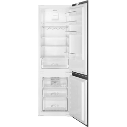 Встраиваемый холодильник SMEG C3170NE, 1775х540х545 мм, комбинированный, No Frost, LED подсветка, инверторный компрессор, 193 л, класс E, белый.