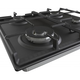 Газовая варочная панель GORENJE GW641EXB, 4 кВт, автоматический поджиг, черная, 60x52 см, 11.5 кг