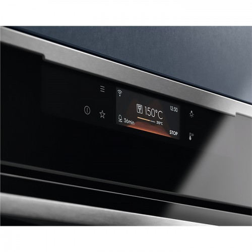 Встраиваемая электрическая духовка ELECTROLUX с паром SteamCrisp - нержавеющая сталь, сенсорное управление, цветной ЖК-дисплей, таймер и отложенный старт