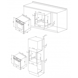 Духовой шкаф Kuppersberg/ KITCHEN RETAIL / Духовой шкаф Kuppersberg, High-Tech, 72 л, поворотное/сенсорное управление, дисплей, таймер, 7 режимов, макс. температура 300 градусов, телескопические направляющие (на 1 уровень), доводчик двери, цвет черный, цв