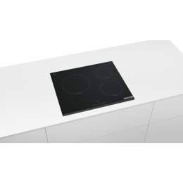 Bosch PUC631BB5E, индукционная панель 60 см, черная, 3 зоны, стеклокерамика, TouchSelect, PowerBoost, таймер