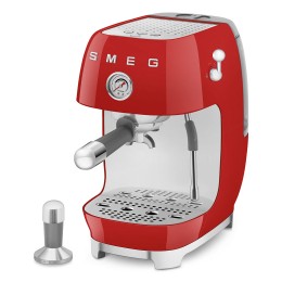 Кофемашина SMEG ECF03RDEU, эспрессо 1/2, 15 бар, капучинатор, 1.4 л, красная.