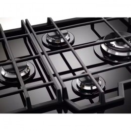 Газовая варочная поверхность Electrolux KGG6456K - 8900 Вт, Wok, газ-контроль, чугунные решетки, 59x52 см