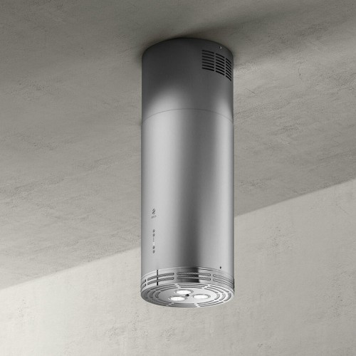 Островная вытяжка ELICA 33 см: отвод/рециркуляция, 3 скорости, 1200 м³/ч, LED освещение, индикация фильтра, уровень шума 49-63 дБ, цвет не указан.