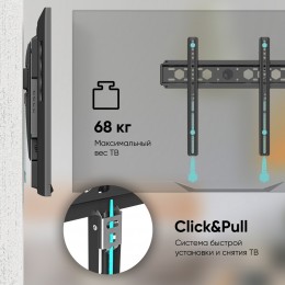 Кронштейн ONKRON FM5 35-65'' 400x400, наклон 0°, глубина 29мм, макс вес 56,8кг