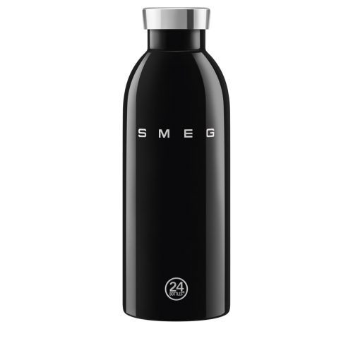 Термобутылка SMEG, стиль 50-х г.г., объем 500 мл, двойные стенки, поддержание тепла до 12 часов, поддержание холода до 24 часов, цвет черный