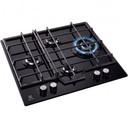 Газовая варочная поверхность Electrolux KGG6456K - 8900 Вт, Wok, газ-контроль, чугунные решетки, 59x52 см