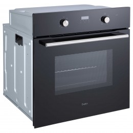 Духовой шкаф Evelux EO 630 PB, 60 см, 70л, 8 режимов, утапливаемые переключатели, черное стекло.