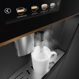 Кофемашина Smeg/ SMEG CMS4604NRRU Автоматическая кофемашина, 60 см, высота 45 см, черное стекло Eclipse, медный профиль