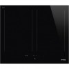 Варочная поверхность Smeg 60 см, индукционная, 4 зоны нагрева, слайдерное управление, таймер, черный цвет
