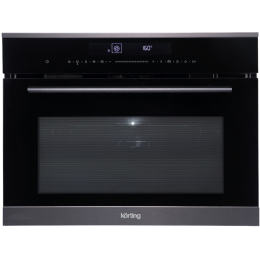 Korting OKB 3250 GNBX MW - Встраиваемый духовой шкаф 45 см, СВЧ, TouchControl, 10 режимов нагрева, LED дисплей.