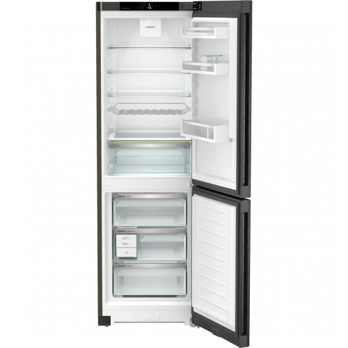 H1: Холодильник LIEBHERR с NoFrost, EasyFresh, 185,5 см, A++ - Черная сталь, 3 контейнера