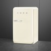 Холодильник SMEG однодверный, 105 л, LED подсветка, морозильная камера, кремовый цвет, уровень шума 35 дБ