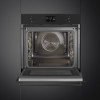 Духовой шкаф Smeg черный, 11 функций, СВЧ, паровая очистка, термощуп, 68 л, сенсорное управление