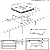Индукционная варочная поверхность ELECTROLUX на 4 конфорки, стеклокерамика, 6900 Вт, независимая установка, размеры 59x52 см