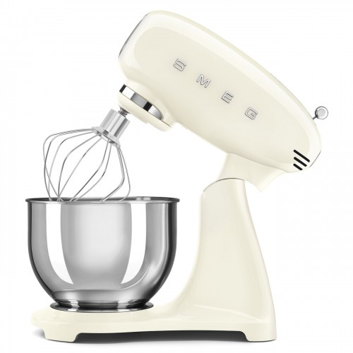 Планетарный миксер SMEG 1000 Вт, 4.8 л, 10 скоростей, кремовый - стиль 50-х годов
