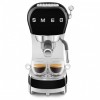Ручная кофемашина Smeg, стиль 50-х, регулируемая температура кофе, давление 15 бар, емкость контейнера для воды 1.1 л, цвет черный