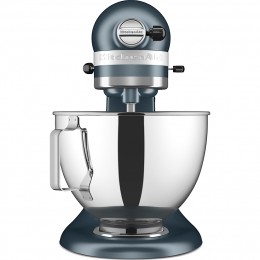 Настольный миксер KitchenAid, планетарное смешивание, 10 скоростей, объем чаши 4.3 л, откидной блок, цвет стальной синий