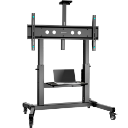 Мобильная стойка TS1991 black для ТВ 50-100 (200x200-1000x600, до 120кг, с полкой)