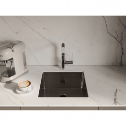 Rivelato Rinox 4444 UN PVD black Мойка нерж.стал 1 чаша 440*440*200 мм, монтаж: универсальный, материал: нержавеющая сталь, цвет: черный