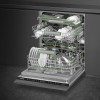 Посудомоечная машина Smeg встраиваемая 60 см - 14 комплектов, 14 программ, сенсорное управление, ActiveLight, Dry Assist, автоматическое открывание дверцы, 3 корзины, энергоэффективность А