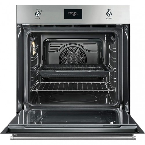 Встраиваемая электрическая духовка SMEG Classica 60 см - Многофункциональный духовой шкаф из нержавеющей стали с защитой от отпечатков пальцев