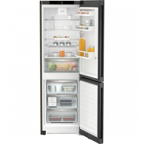 H1: Холодильник LIEBHERR с NoFrost, EasyFresh, 185,5 см, A++ - Черная сталь, 3 контейнера