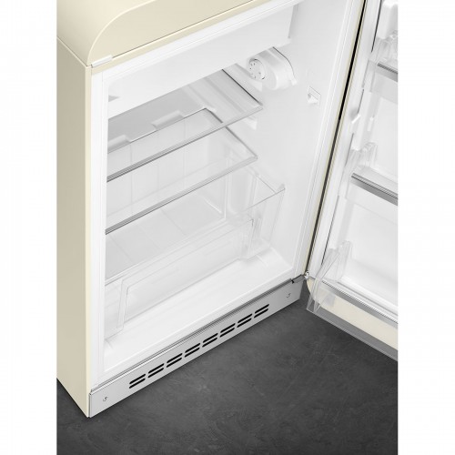Холодильник SMEG однодверный, 105 л, LED подсветка, морозильная камера, кремовый цвет, уровень шума 35 дБ